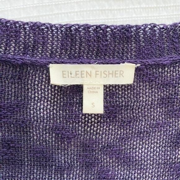 Eileen Fisher Purple Short Sleeve Tee - Picture 5 of 8